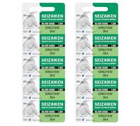 Seizaiken Seiko 364 SR621SW Lot de 10 piles pour montre à l'oxyde d'argent 1,55 V 0 % Hg