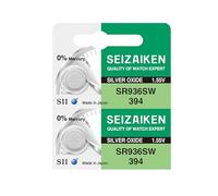 Seizaiken Seiko 394 SR936SW Lot de 2 piles oxyde d'argent pour montre 1,55 V 0 % Hg