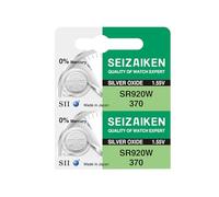 Seizaiken Seiko Lot de 2 piles 370 SR920W 1,55 V 0 % Hg oxyde d'argent pour montre