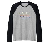 Seize Day Carpe Texte latin Diem Inspirational Sunrise Manche Raglan