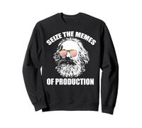 SÉIZE The Memes of Production Funny Karl Marx Communist Meme Sweatshirt