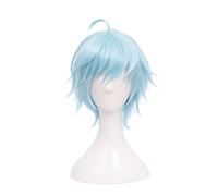 SEIZIS Cosplay Wig Anime Jeu de rôle for Chongyun Genshin Impact Bleu Clair Court résistant à la Chaleur Cheveux synthétiques Anime Cosplay Perruque
