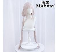 SEIZIS Cosplay Wig Chocolate and Vanilla Catgirl Paradise Chocolate Vanilla Tiger Clip Double Ponytail Cos Wig Vanilla Wig (Without Headgear)