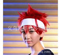 SEIZIS Cosplay Wig Cosplay l'esprit de l'épée Alimentaire a la Chance de créer Un Vrai cos Cheveux Courts bouclés Rouge Couvre-Chef