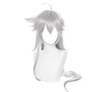 SEIZIS Cosplay Wig Cosplay Perücke für Spiel Genshin Impact Long Straight mit Hörnern Kunsthaarperücken mit kostenloser Perückenkappe