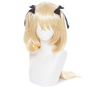 SEIZIS Cosplay Wig Cosplay Perücke für Spiel Genshin Impact Long Straight mit Hörnern Kunsthaarperücken mit kostenloser Perückenkappe