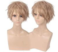 SEIZIS Cosplay Wig Embrasse-Le Pas Moi Yusuke Igarashi Nozomu Nanashima Hayato Shinomiya Asuma Mutsumi Cosplay Perruques Hommes Court Jaune postiche
