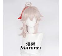 SEIZIS Cosplay Wig Genshin Impact Château d'Inazuma Dieu Kiryu Manyo cos Perruque érable Genshin Impact Manyo chaîne inversée coiffage Facile mettant en évidence la Perruque de Cheveux de Cravate