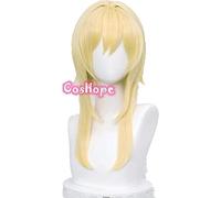 SEIZIS Cosplay Wig Genshin Impact Traveler Cosplay Aether Lumine Blond Perruque Cosplay Anime Perruques Résistant À La Chaleur Synthétique Perruques Halloween for Les Filles (Color : Lumine)
