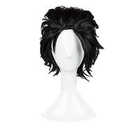 SEIZIS Cosplay Wig Jeu de rôle for Final Fantasy FF7 Zack Fair Cosplay Perruques Cheveux synthétiques Courts Noirs résistants à la Chaleur