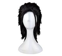 SEIZIS Cosplay Wig Jeu de rôle for Final Fantasy FF7 Zack Fair Cosplay Perruques Perruque de Cheveux Courts Noirs lissés