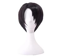 SEIZIS Cosplay Wig Jeu de rôle for l'attaque sur Titan Levi Ackerman Rivai Rivaille Cosplay Perruque Courte Marron Mixte résistant à la Chaleur Cheveux synthétiques