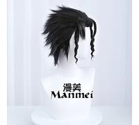 SEIZIS Cosplay Wig JoJo's Bizarre Adventure Hankyoin Roban Terry Hugh Dio Josef Jotaro Naranga Cos Wig Black Empty Strip Jotaro (Send Hair Net)