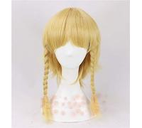 SEIZIS Cosplay Wig La légende de Zelda Link Perruque dorée avec 2 Tresses Fille Lien Cosplay Perruque Lien Jeu de rôle Cheveux dorés avec Filet à Cheveux