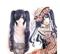 SEIZIS Cosplay Wig Long-Haired Cosplay Animation COS Blue Gray Double Braided Long Curling Fiber Sleeve