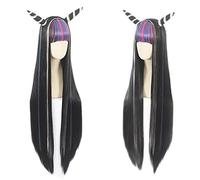 SEIZIS Cosplay Wig Mioda Ibuki Perruque Cosplay Anime Perruque for Cosplay Perruque for Femme Longue Noire avec Bonnet de Perruque Gratuit