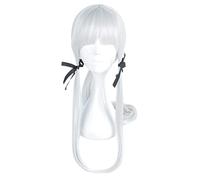 SEIZIS Cosplay Wig Perruque Anime Azur Lane Cosplay Illustrious Wig,Perruque Blanche Argentée,Perruque Costume Halloween,pour Halloween,Fête Costumée,Série Anime,Événement Cosplay,Concerts