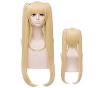 SEIZIS Cosplay Wig Perruque Anime Dead Or Alive Cosplay Marie Rose Perruque Longue Blonde à 2 queues de Cheval