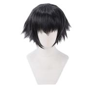 SEIZIS Cosplay Wig Perruque Anime Devil May Cry Cosplay Lady Perruque, Perruque Noire Courte, Perruque Costume Halloween, for Halloween, Fête Costumée, Spectacle Anime, Événement Cosplay, Concerts