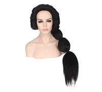 SEIZIS Cosplay Wig Perruque Anime for Jasmin Cosplay Perruque, Longue Queue de Cheval Noire, Perruque Costume Halloween, for Halloween, Fête Costumée, Spectacle Anime, Événement Cosplay, Concerts