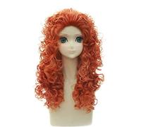 SEIZIS Cosplay Wig Perruque Anime for Merida Cosplay Perruque, Longue Perruque Orange Bouclée, Perruque Costume Halloween, for Halloween, Fête Costumée, Spectacle Anime, Événement Cosplay, Concerts
