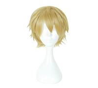 SEIZIS Cosplay Wig Perruque Anime IDOLiSH7 Cosplay Nagi Rokuya Perruque, Perruque Jaune Courte, Perruque Costume Halloween, for Halloween, Fête Costumée, Spectacle Anime, Événement Cosplay, Concerts