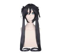 SEIZIS Cosplay Wig Perruque Anime K-on!Perruque Cosplay Nakano Azusa, Perruque Longue Noire, Perruque Halloween Costume, for Halloween, fête costumée, Spectacle d'anime, événement Cosplay, Concerts