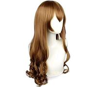 SEIZIS Cosplay Wig Perruque de Personnage Hori et Miyamura Hori Kyoko cos Perruque spéciale Brune séparée Gros Cuir chevelu Longs Cheveux bouclés Marron