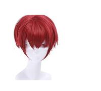 SEIZIS Cosplay Wig Ranma 1/2 Ranma Saotome Cosplay Red Braids Ponytails Short Hair Halloween Adult Girls Role Play Heat Resistant