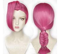 SEIZIS Cosplay Wig Vinegar Doppio Wig Cosplay Hair Pink Purple Braided Synthetic Wig Halloween Role Play Doppio Cosplay, NEVSTPFW