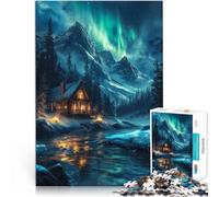 Séjour Anti-Stress pour Tuer Le Temps Nature Nordique Aurore Nocturne Puzzle 2000 pièces pour Adultes 70x100cm Idées Cadeaux pour Les 14 Ans et Plus