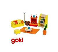 Séjour mobilier meubles maison de poupées Jouet en bois 24 pcs Enfant 3 ans +.