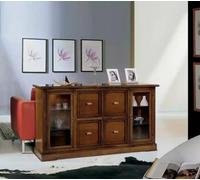 Séjour Sideboard verre Armoire Vitrine Salle à manger Buffet bois Meubles