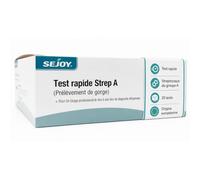 SEJOY Test Rapide Strep A, Coffret 25 Tests Angine Streptocoque A Medical | Détection Détecte L'Angine Streptococcique, Avec Abaisse-Langue Inclus, Résultats Fiables en Quelques Minutes, Usage Médical