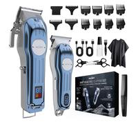 SEJOY Tondeuse Cheveux Sans Fil Professionnelle, Tondeuse Barbe Kit de Soins Sans Fil avec Écran LED, 8+3 Peignes de Limite, Bleu