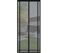 Sekey 130x220 cm Rideau magnétique anti-insectes idéal pour porte de balcon, porte cave, porte de terrasse (découpable en hauteur et largeur) grâce au montage facile à coller, noir