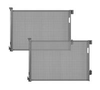 Sekey Barrière de sécurité Extensible 0-150 cm - Hauteur 97 cm, sans perçage + vis fournies | Barrière Enfant escamotable pour Porte, escalier, Chien (Lot de 2)