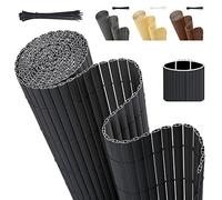 Sekey Brise Vue Balcon, Canisse PVC avec Serre-Câbles, Solide Opaque Imperméable Brise-Vue Jardin Clôture, Facile à Poser, 90 x 300 cm, Anthracite