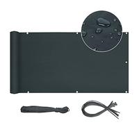 Sekey Brise Vue Balcon Occultant Oxford Protection UV Opaque Résistant aux Intempéries 80x500cm, avec Attaches de câble, Anthracite