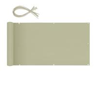 Sekey Brise Vue Balcon Occultant Oxford Protection UV Opaque Résistant aux Intempéries 80x500cm, avec Attaches de câble, Taupe