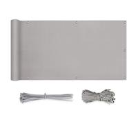 Sekey Brise-Vue pour Balcon Couverture de confidentialité Écran Polyster avec Attaches de câble et Cordons, 75 x 600 cm Gris Clair