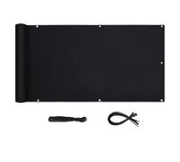 Sekey Brise-Vue pour Balcon Couverture de confidentialité Écran Polyster avec Attaches de câble et Cordons, 90 x 400 cm Noir