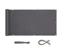 Sekey Brise-Vue pour Balcon Couverture de confidentialité Écran Polyster Vent Protection UV Opaque Résistant aux Intempéries, avec Attaches de câble et Cordons, 120 x 600cm Anthracite