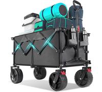 Sekey Chariot de festival pliable 200 L avec roues tout-terrain extra larges et frein, gris