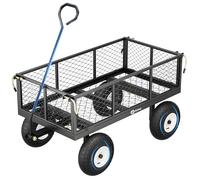 Sekey Chariot de Jardin Titan - Capacité de Charge réelle 350 KG, Chariot 3-en-1 Plateforme avec pneus gonflables en Caoutchouc Complet, Montage Simple, Stable et Inoxydable, 100L