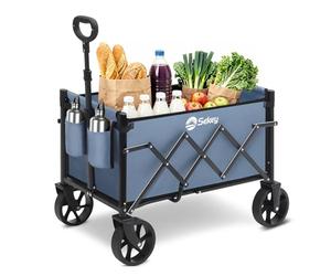Sekey Chariot Pliable 60L 80 kg Capacité Compact Léger pour Courses et Poignée Réglable Mini 4029, Bleu