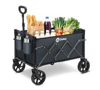 Sekey Chariot Pliable 60L 80 kg Capacité Compact Léger pour Courses et Poignée Réglable Mini 4029, Gris