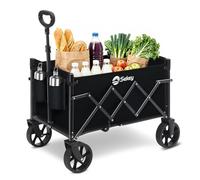 Sekey Chariot Pliable 65L 80 kg Capacité Compact Léger pour Courses et Poignée Réglable Mini 4029, Noir