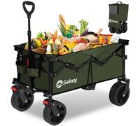 Sekey Chariot XXL Pliable avec Freins 150 l 150 kg, pneus Larges Tous Les terrains, breveté Pliable dans 4 Directions, Aucun Assemblage nécessaire, XXL 4020, Vert Foncé