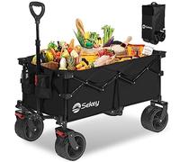 Sekey Chariot XXL Pliable avec Freins 150 l 150 kg, pneus Larges Tous Les terrains, breveté Pliable dans 4 Directions, Aucun Assemblage nécessaire, XXL 4020, Noir